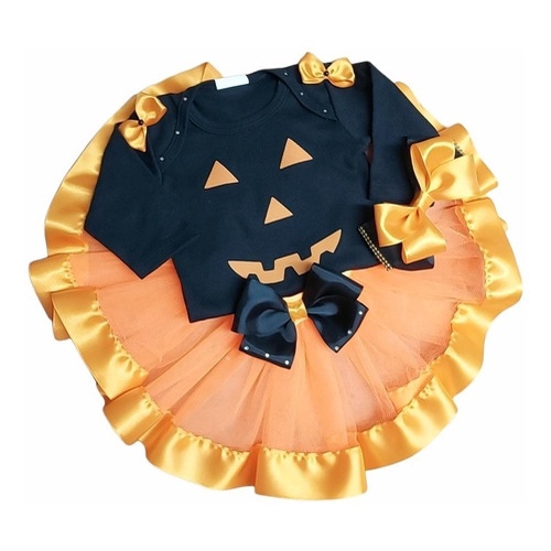 Conjunto C/ Body + Saia Festa Fantasia Halloween Infantil