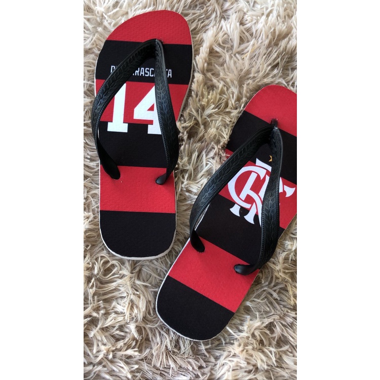 Chinelo Personalizado de Time Flamengo