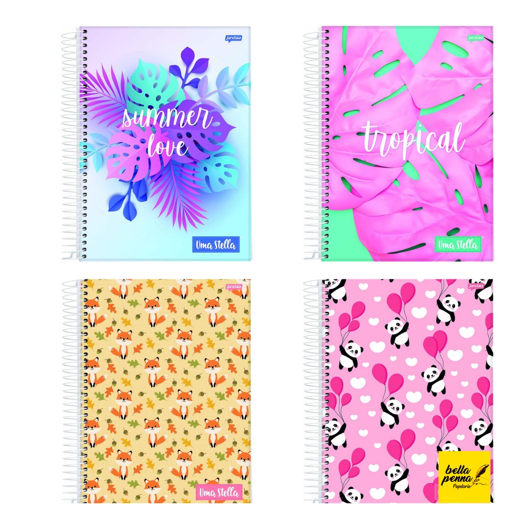 Caderno Universitário 80 Folhas Uma Stella Jandaia Capa Dura 200mm X 275mm Shopee Brasil 0966