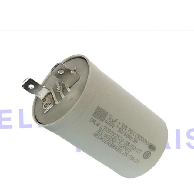 Capacitor 12uf 400v partida em Máquina e tanquinho Capacitor 12uf 400v partida em Máquina e tanquinho 220volts