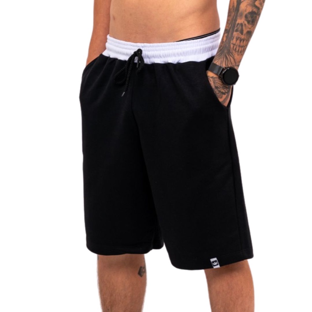 Bermudas Moletom Masculinas Esportiva Casual Heyju
