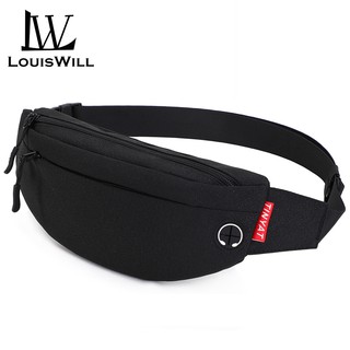LouisWill Sport Waist Pack Cross Body Bag Casual Men Saco De Peito Moda Homem Cintura Cinto À Prova D