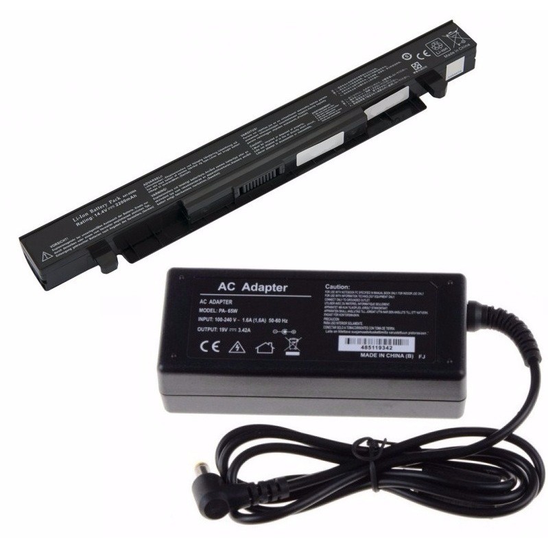 Kit Bateria + Carregador 65w P/ Asus X450 A41-x550 A41-x550a