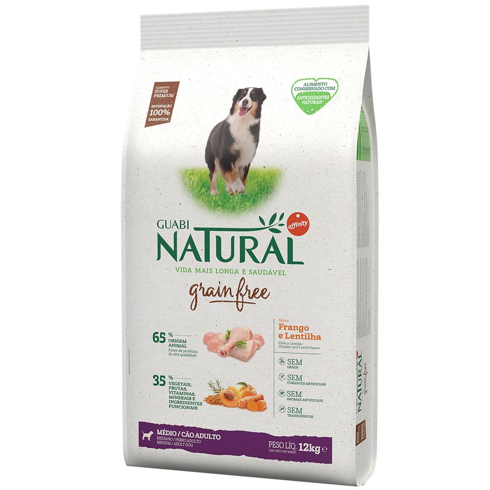 Ração Guabi Natural Grain Cao Ad Medio Frango Lentilha 12Kg em Oferta na Shopee