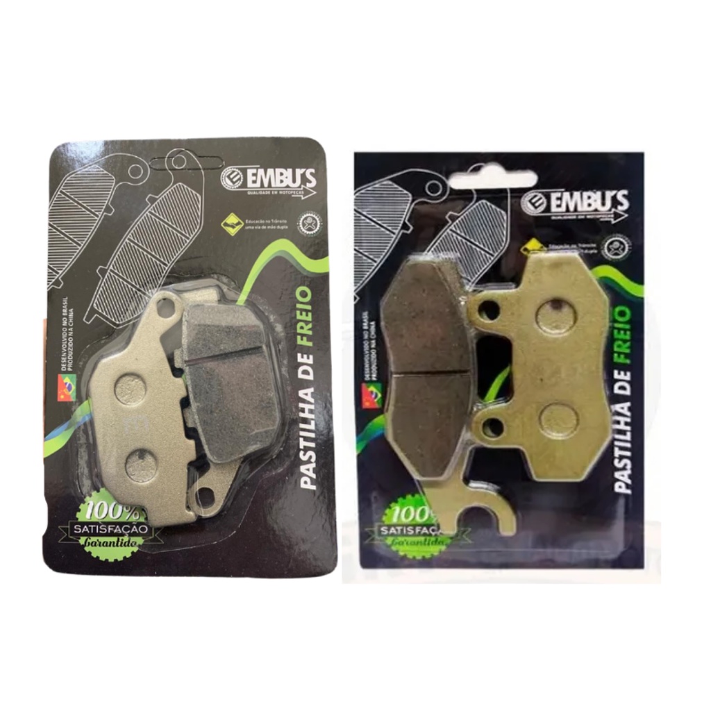 Pastilha De Freio Dianteira + Traseira Cb 300 Sem Abs - CB300 2010 EM DIANTE