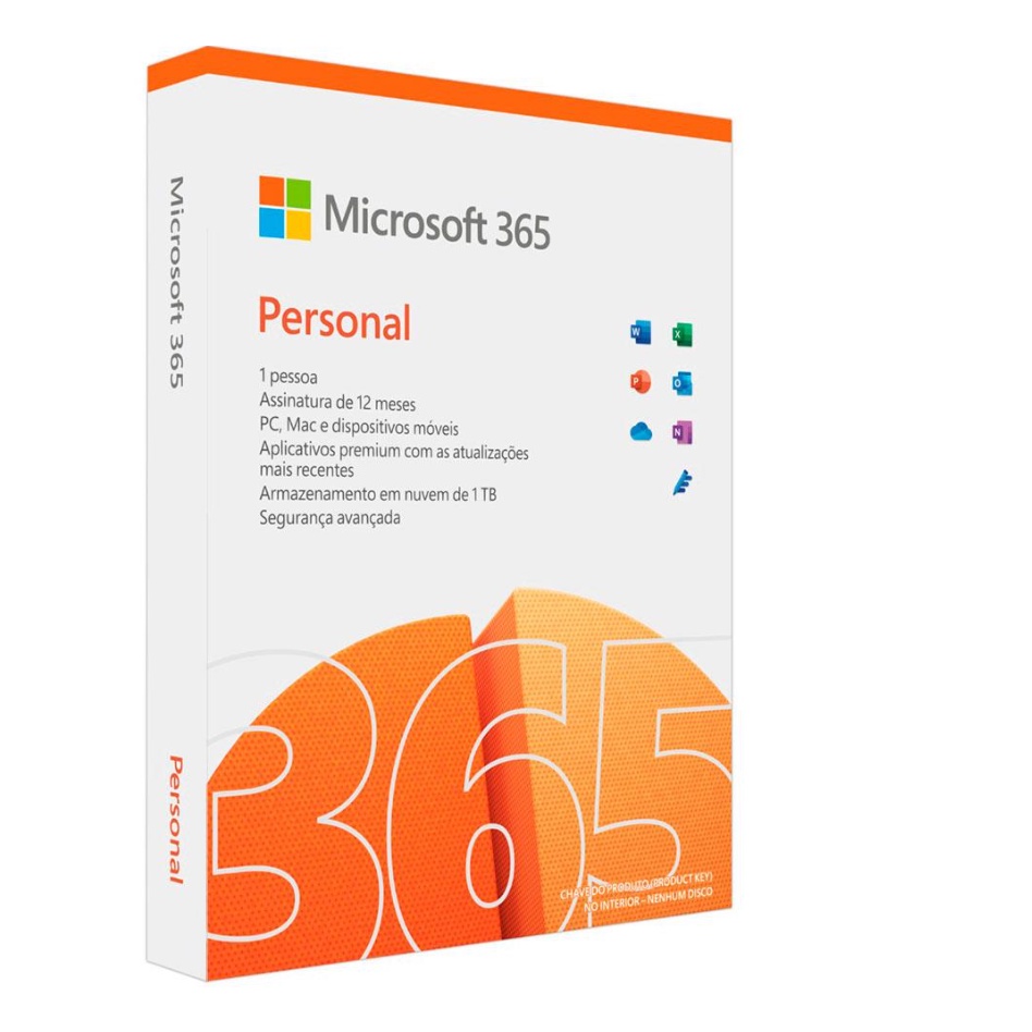 Microsoft Office Personal 365 Ano 1 usuario até 5 dispositivos Microsoft 365 Original 1ano 1 Usuários +nf-e Ativação Online Promocao Da Semana