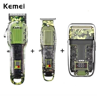 Aparador Profissional Kemei De 0mm Sem Fio/Máquina De Corte De Cabelo/Barbeador KM-1926 1928 TX7 em Oferta na Shopee