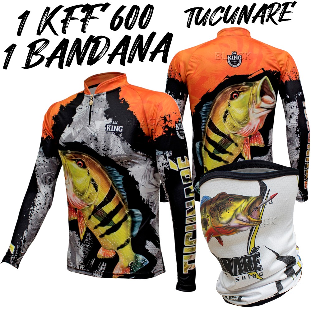Camisa Camiseta De Pesca Com Proteção Uv50+ Peixe - Escorrega o Preço
