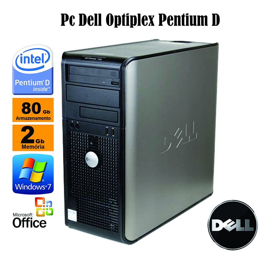 Pc Dell Optiplex 2gb Memória Hd 80gb Windows 7 e Programas | Shopee Brasil