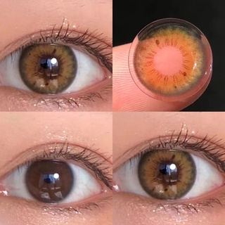 UYAAI 2pçs/1 Par Lentes De Contato Série Stunna Marrom Verde 14,2mm