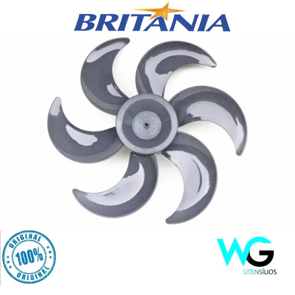 Helice Ventilador Britania BVT 400 / Ventus 40 Six 40cm 6 Pas Original