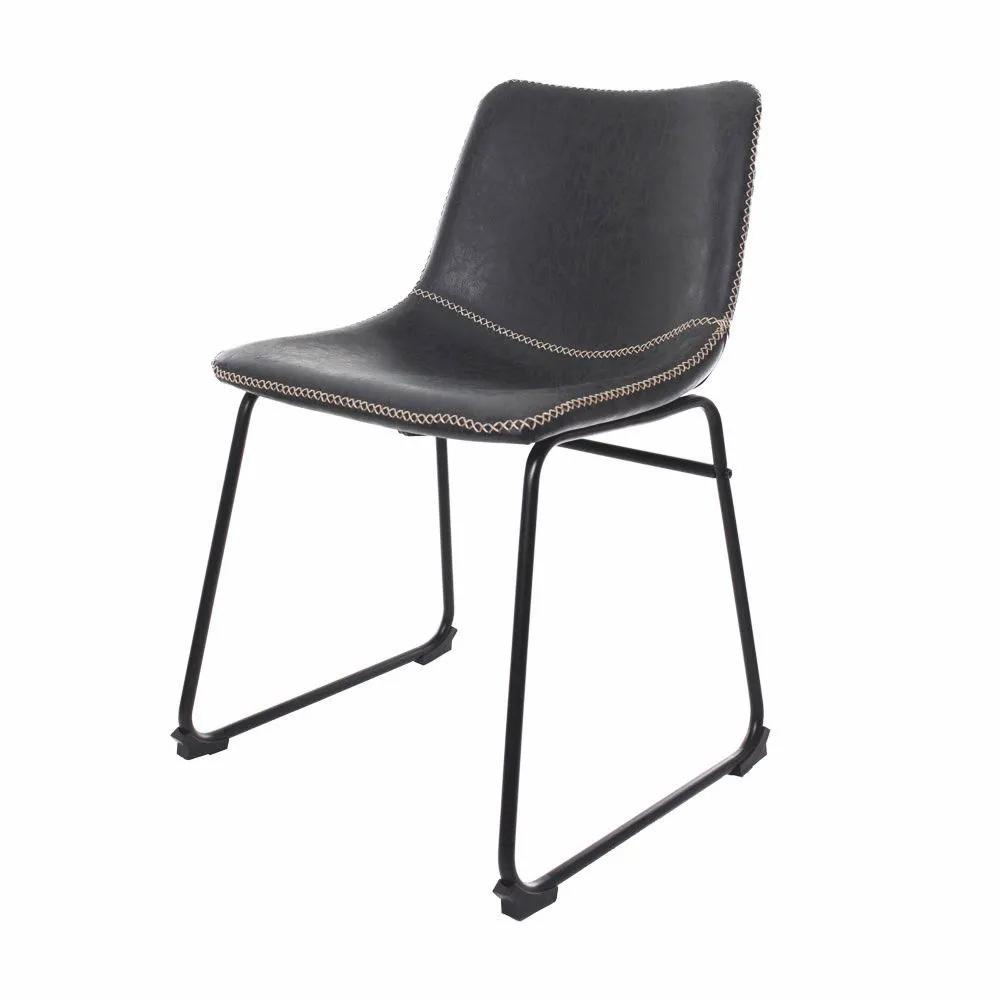 Cadeira Para Mesa De Jantar Cozinha Sala Luxo Munich Bruna Preto Vintage - Home & Living