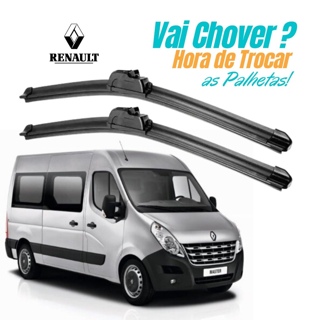 Par Palheta Limpador de Parabrisa Dianteiro Renault Master 2.3 2013 2014 a 2020 em Oferta na Shopee