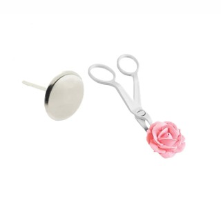 Tesoura Suporte Base Bailarina De Mão Em Aço Inox Grande Para Fazer Flor Rosa Confeitar Decorar Bolo Torta Doce Cupcake Confeitaria