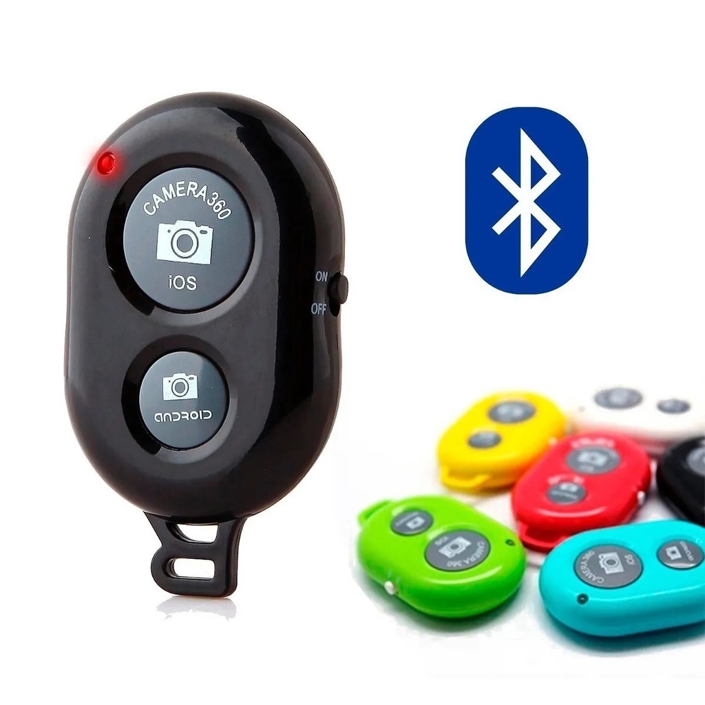 Controle Bluetooth Shutter Fotos para Selfie e Videos Android e IPhone