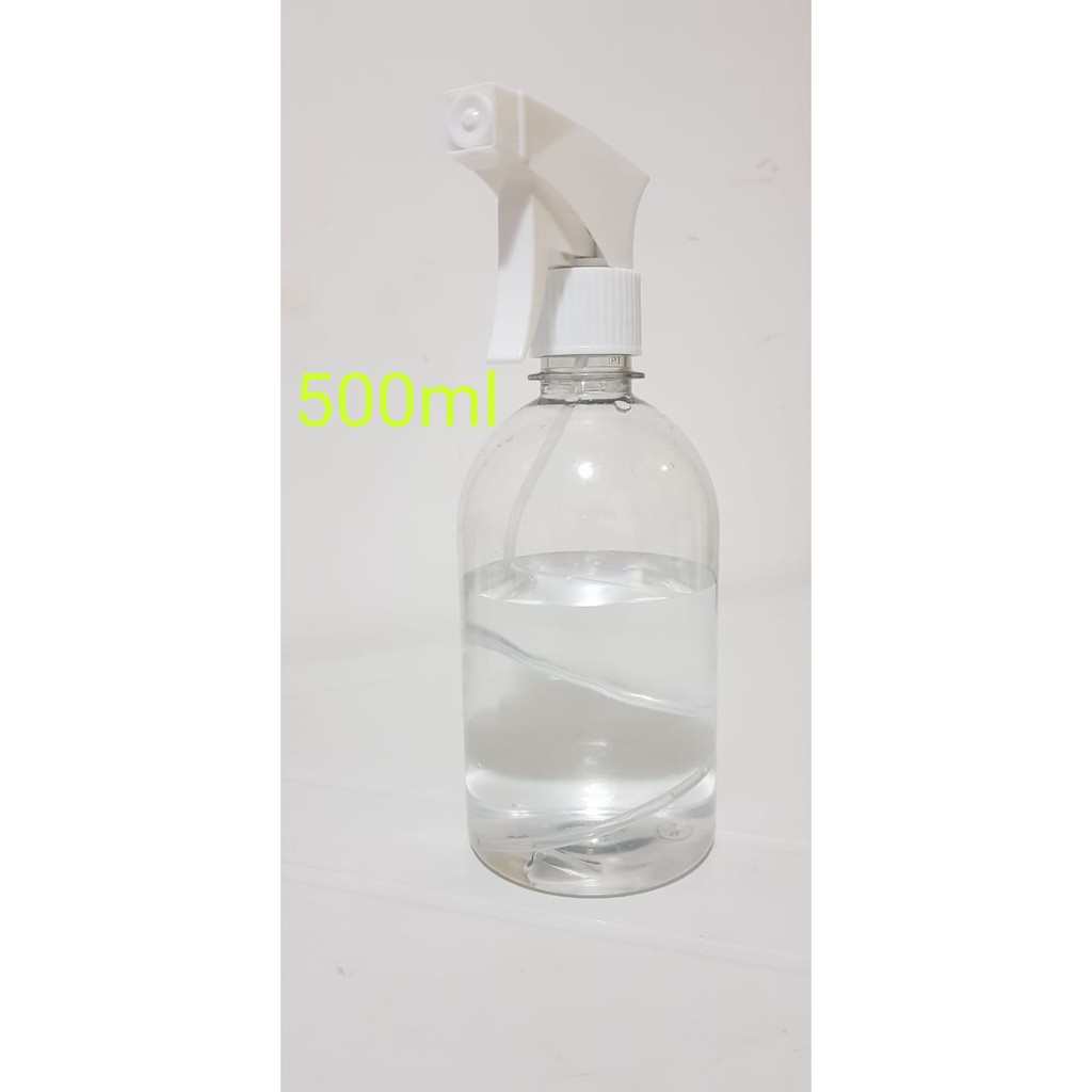 Frasco Pet Borrifador c/ Válvula Gatilho Borrifador Branco de 500ml S