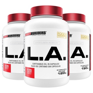 Kit 3x Óleo de Cartamo L.A.120 Cápsulas - Bodybuilders