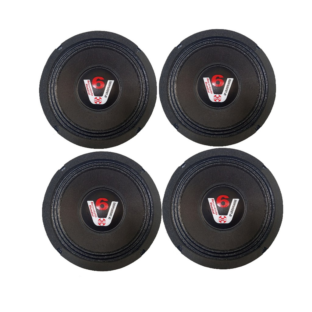 Kit 4 Alto Falante Medio Grave Compet 8 Polegadas 100w Rms 8 ohms Cone Seco