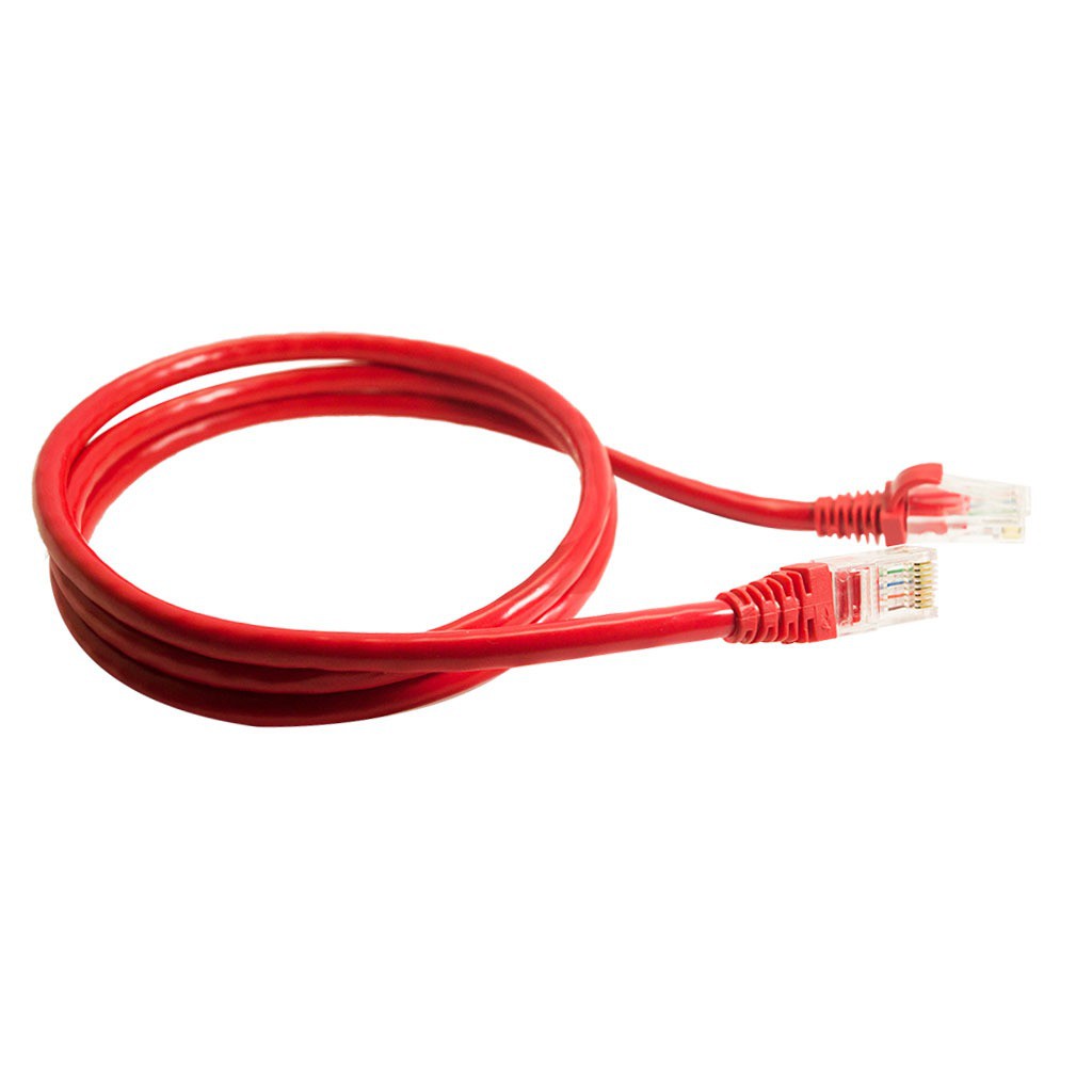 Cabo Patch Cord Giga Cat6 Vermelho 10 Unidade De 70cm