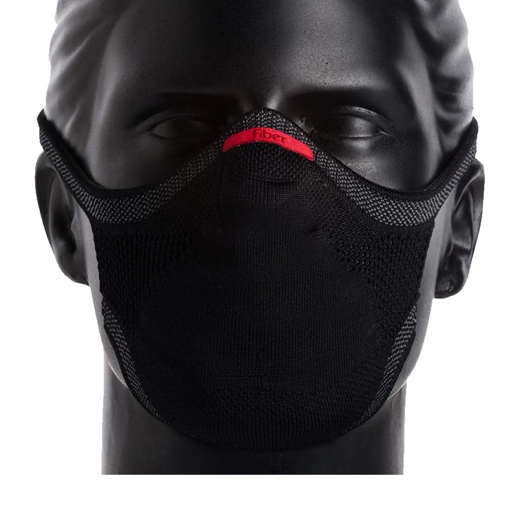 Máscara Fiber Knit de Proteção 3d Reutilizável Com 01 Refil - Preta