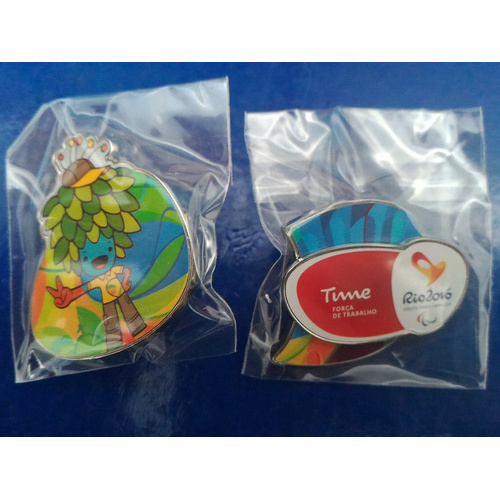 Colecionáveis Rio 2016 - Dois Pins da Força De Trabalho dos Jogos Para olímpicos Rio2016 Mascote TOM