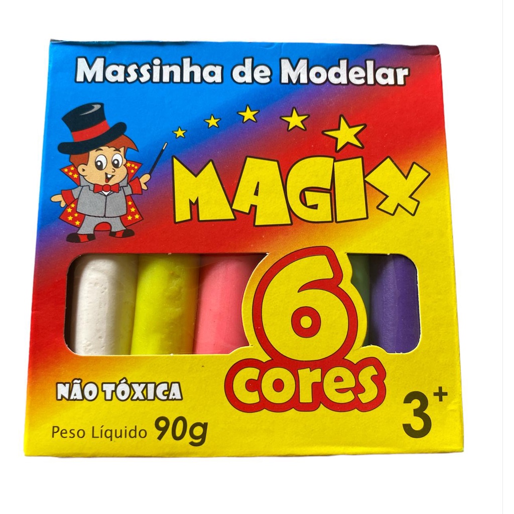 Massinha de modelar Magix c/ 6 cores infantil | Shopee Brasil