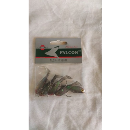 Kit com 5 Isca Artificial de Silicone Ottoni Falcon Aproximadamente 6cm