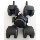 RODIZIO PARA CADEIRA DE ESCRITÓRIO RODA DE POLIURETANO GRAFITE KIT S90 G MF ATÉ 160 KGS