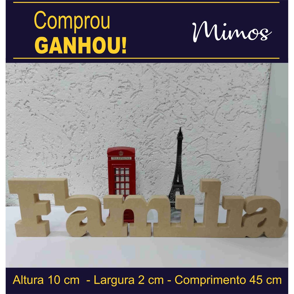 PALAVRA FAMÍLIA MDF CRÚ