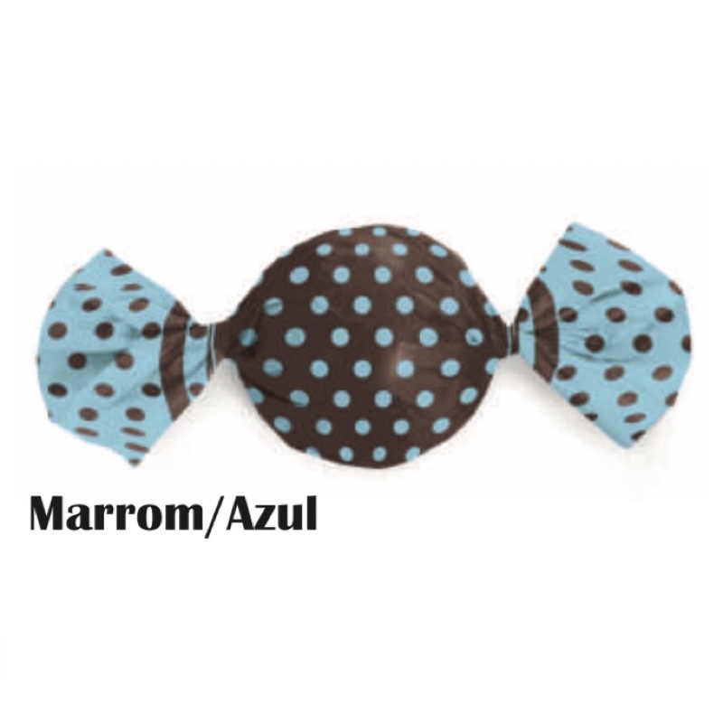 100 embalagem para trufas preto/poá azul carber 15,5x14,5. em Oferta na Shopee