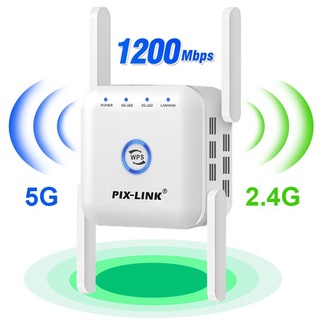 5ghz Repetidor WiFi 5G 1200Mbps Roteador Amplificador De Sinal Extensor Wi-Fi 300Mbps 2.4G