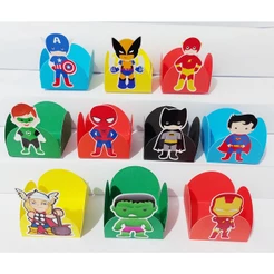 100 Forminhas Vingadores Baby Liga da Justiça Avengers Super herois Doce Brigadeiro Festa Infantil Doces