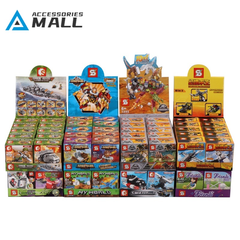 Compatível com blocos de construção Lego, brinquedos de montagem educacionais para crianças, Plants vs. Zombies, Minecraft Enlightenment Gifts