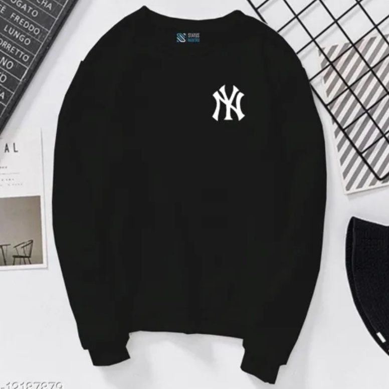 Moletom Feminino Casaco New York Manga Longa Sem Capuz De Frio