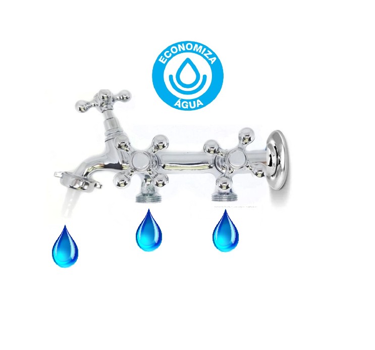 Torneira Tripla Cromado Para Tanque E Máquina Três Saídas 3 metal - Admirável