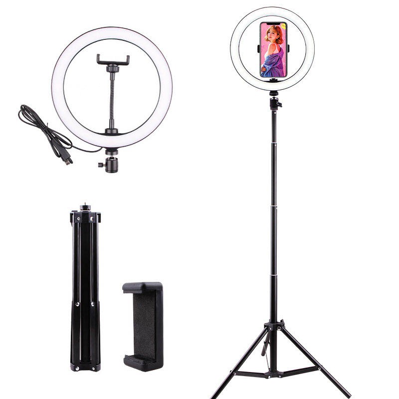 Ring Light 26cm com Tripé 160cm - Suporte Celular - Controle