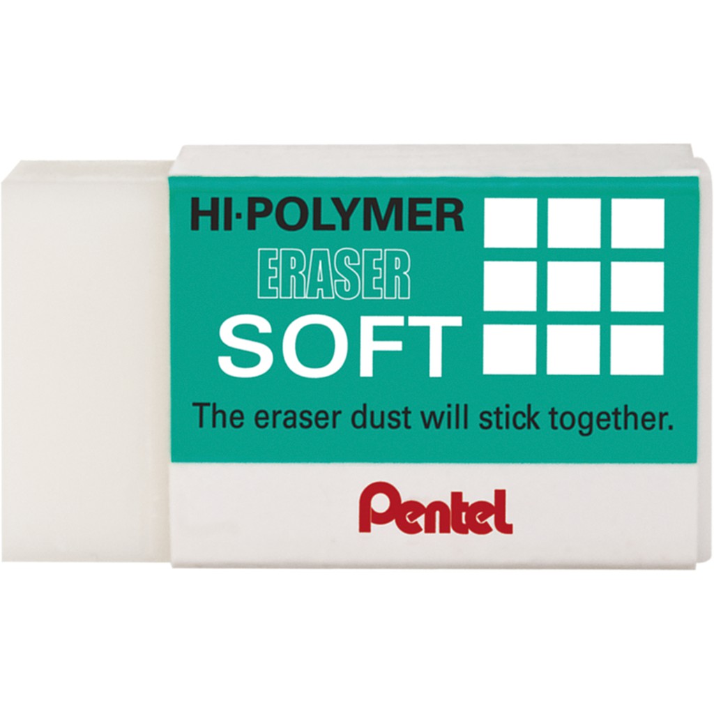 Borracha Pentel Hi-Polymer - Dust Free Branca em Oferta na Shopee