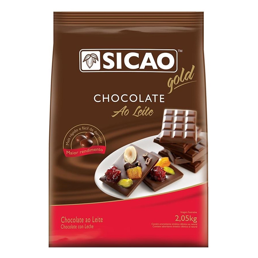 Gotas de Chocolate Ao Leite Gold 2,05kg - Sicao