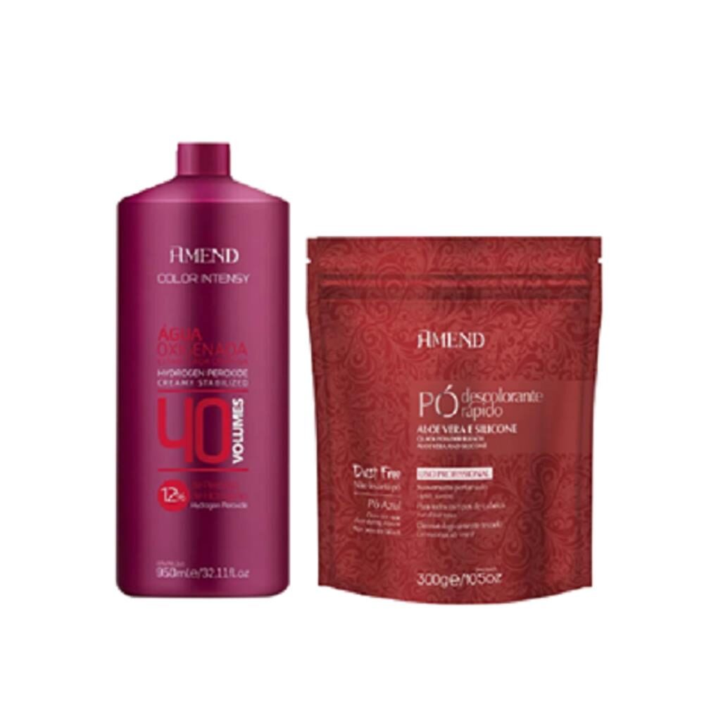 Pó Descolorante Amend Profissional + Água Oxigenada Volume 40 950 ml