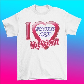 Camiseta Personalizada I Love My Friend com foto