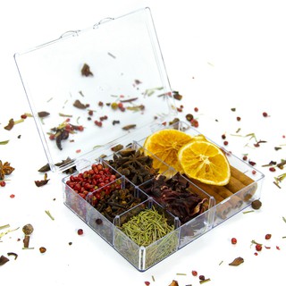 Caixa de especiarias para Gin, bebidas e chás ( 7 especiarias)