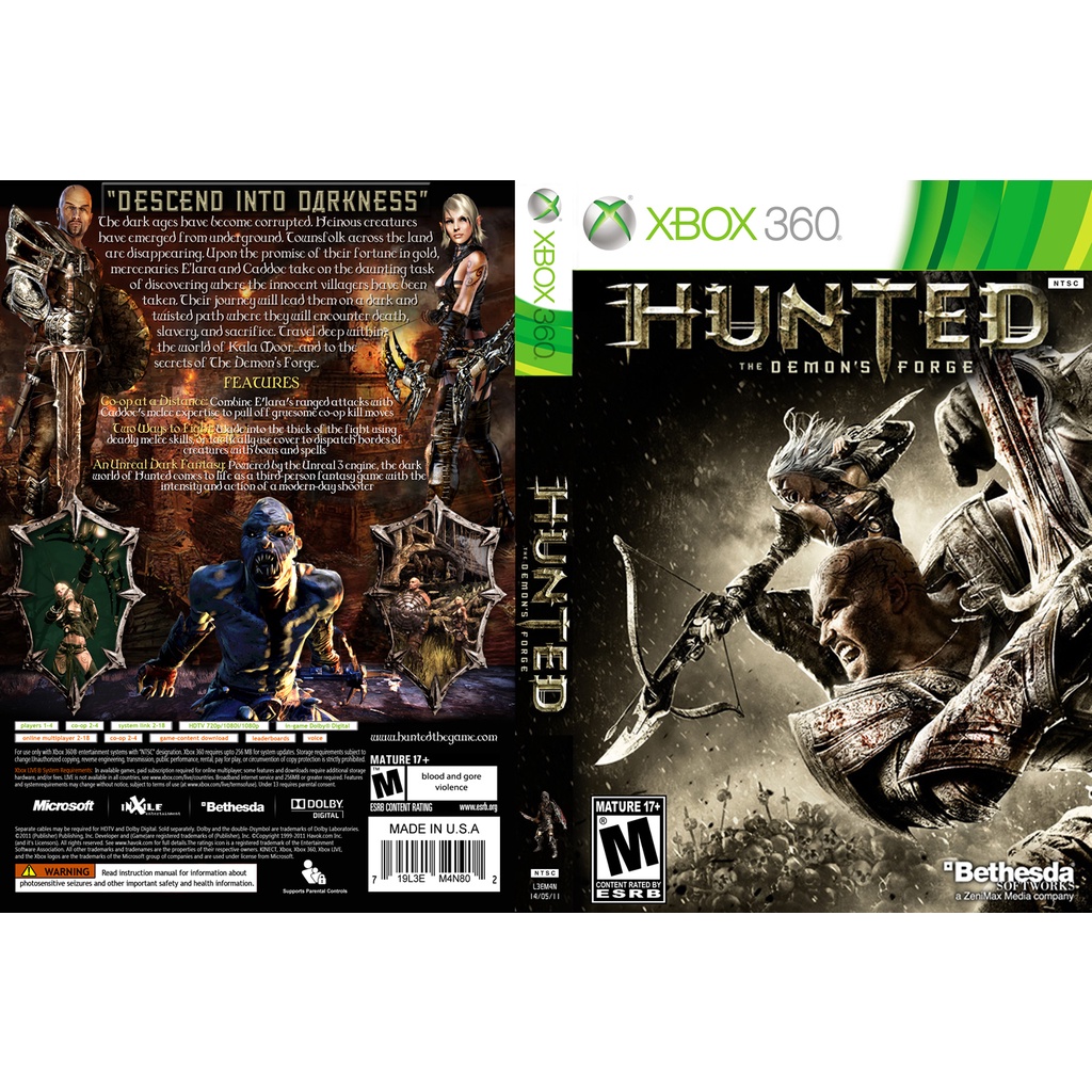 Hunted The Demons Forge P/ XBOX360 (LTU/LT/JTAG/RGH)