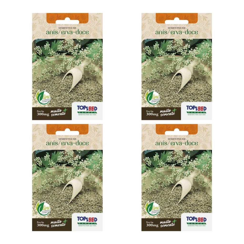 4X Sementes Erva-Doce (Anis) TOPSEED