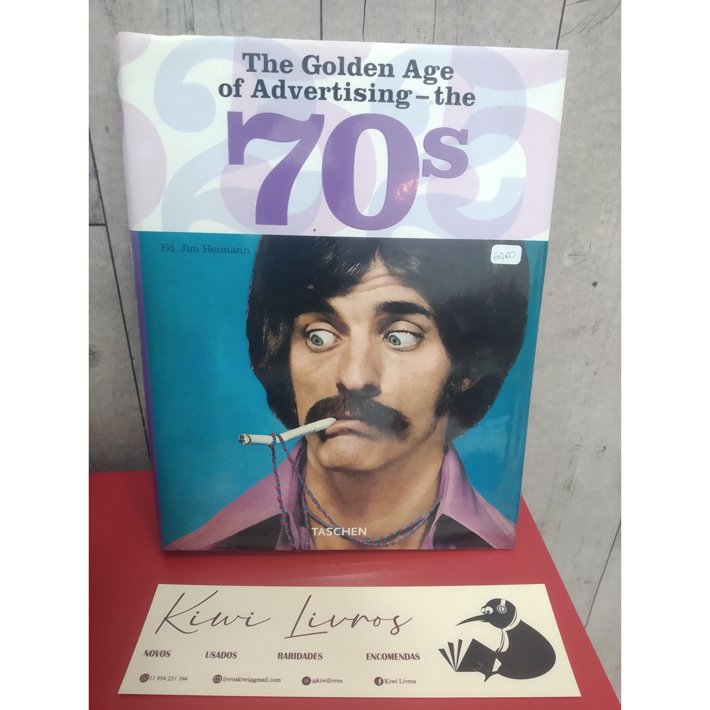 Livro the golden age of advertising the 70s em timo estado jim