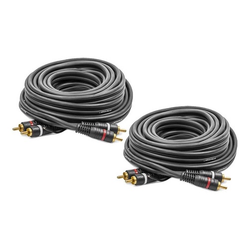 Kit Com 2 Cabos Rca 5 Metros Cabo Permak 5 M Som Audio Vídeo