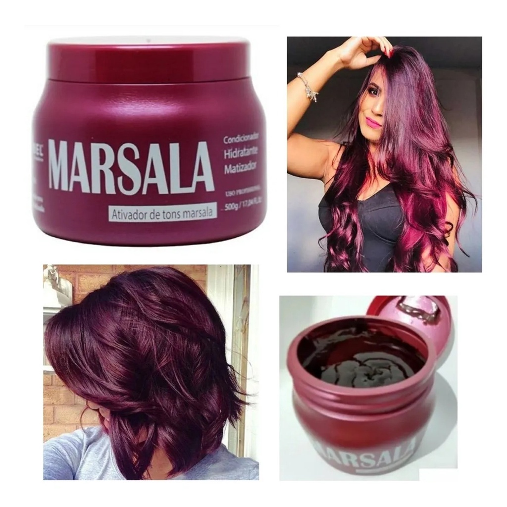 Matizador condicionador hidratante Marsala Mairibel 250g ativador de tons Vinho - Maribel e Hidratycollor Promoção