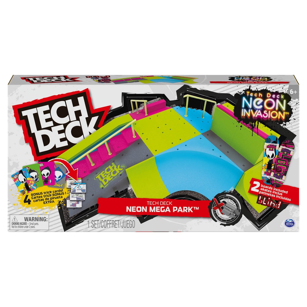 Mega Rampa Skate de Dedo X-Connect Neon - Tech Deck em Oferta na Shopee
