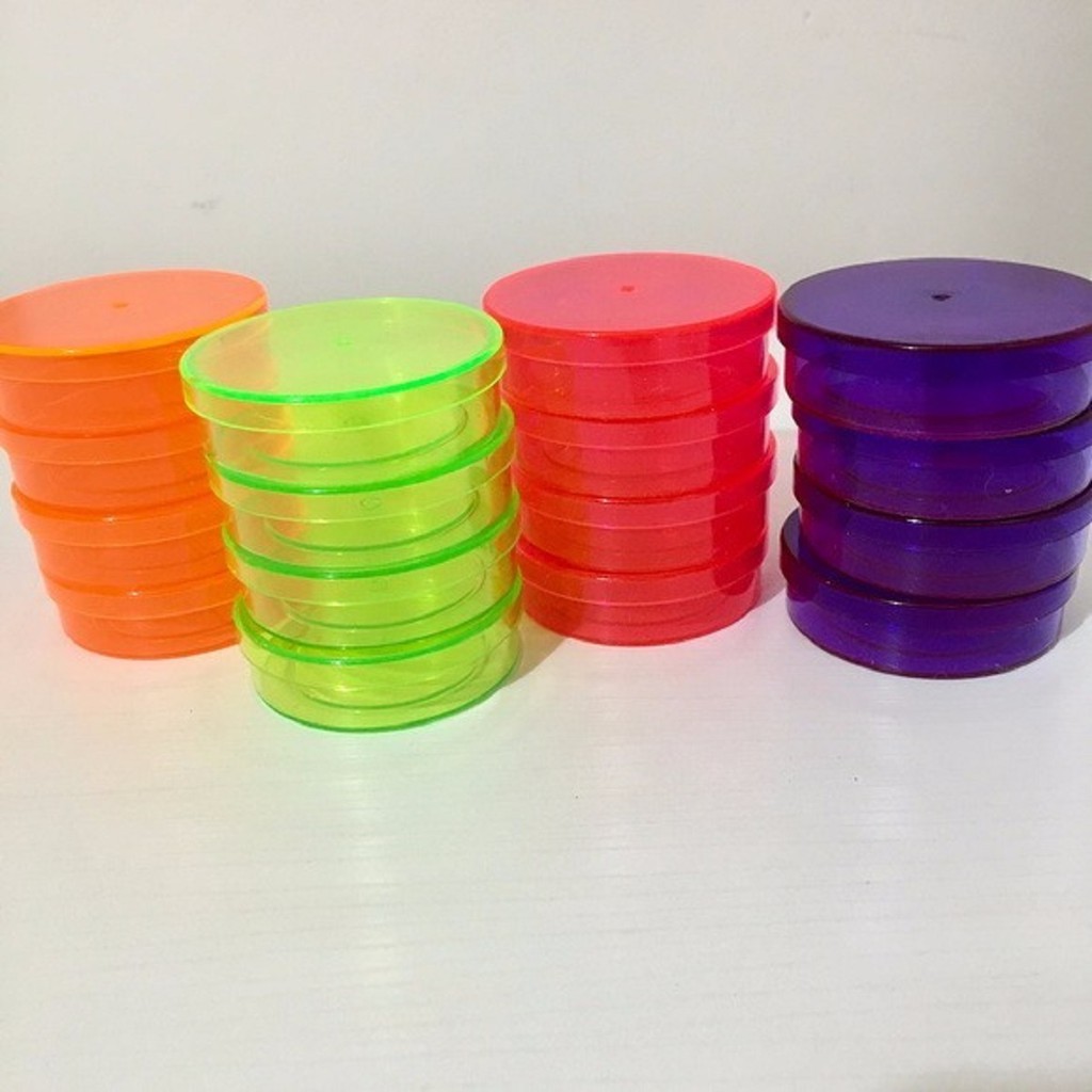 10 Latinha Neon Divertidamente Colorida  brilha na luz Negra 5cm