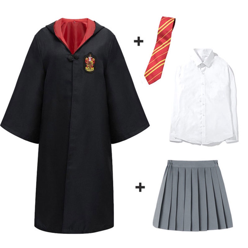 Uniforme Escolar Adulto Crianças Traje De Hufflepu Sonserina Hermione Pakaian em Oferta na Shopee