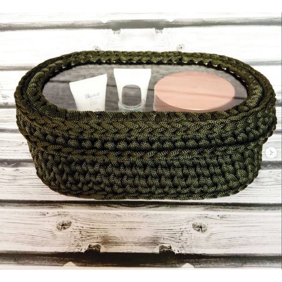 Base Oval Acrílico 18 x 30 cm para Crochê Bolsas Mateiras Cestos